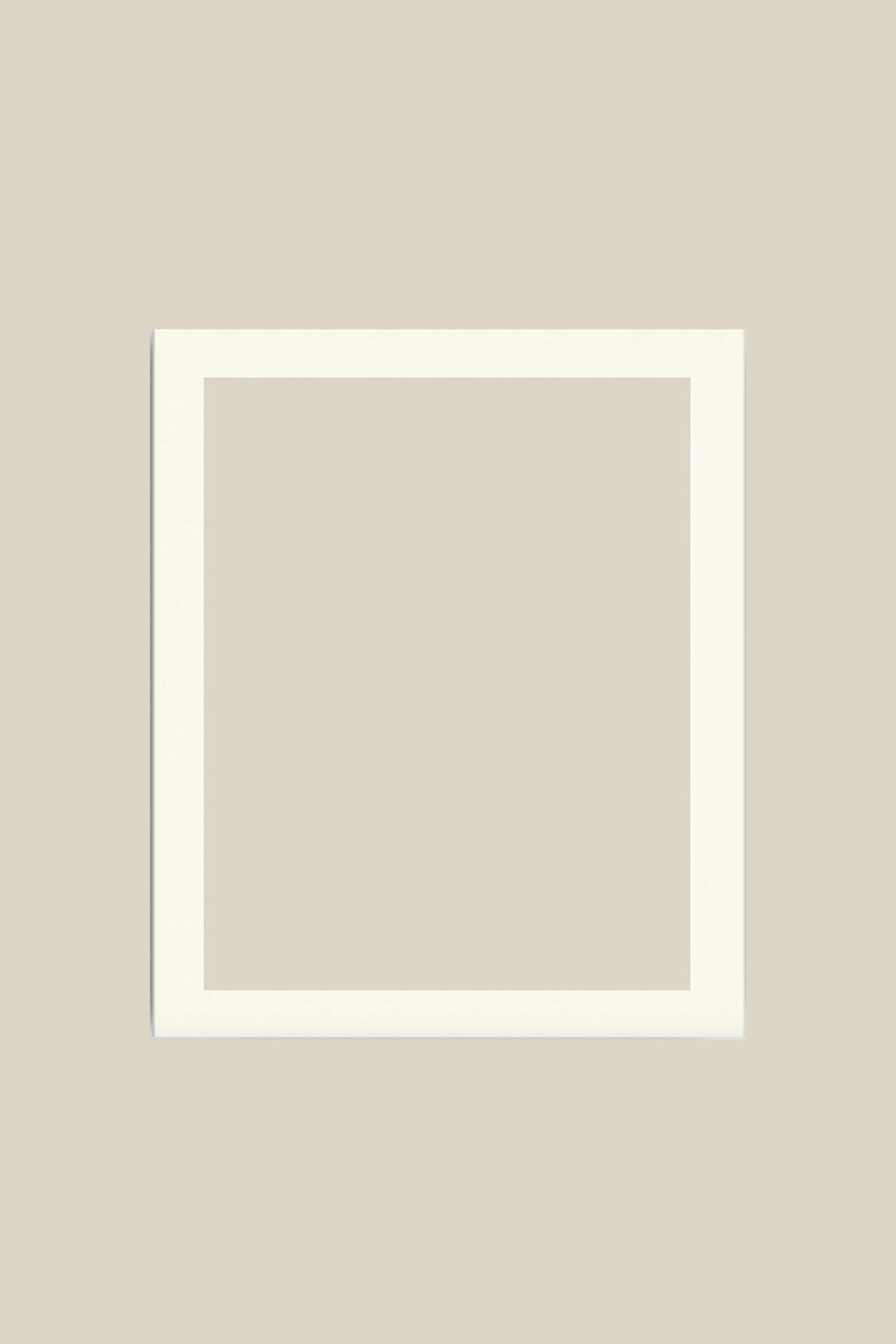 custom 20x24 ivory mat with 16x20 opening