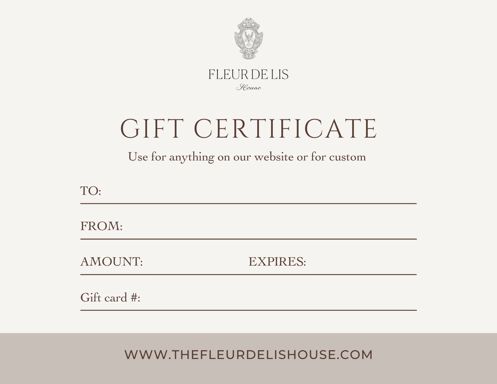 Fine Art GIFT CERTIFICATE