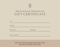 Bridal Bouquet Preservation GIFT CERTIFICATE