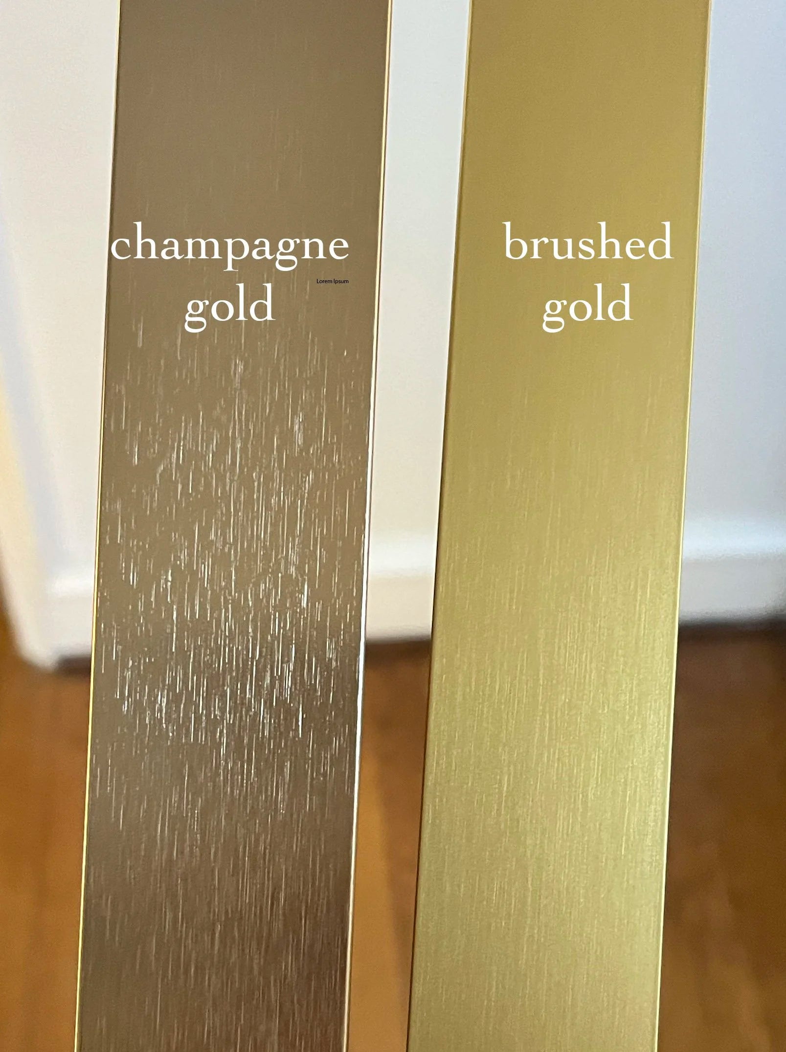 Champagne Gold Metal UV Low Glare 12x16 UV Protection Low Glare Frame
