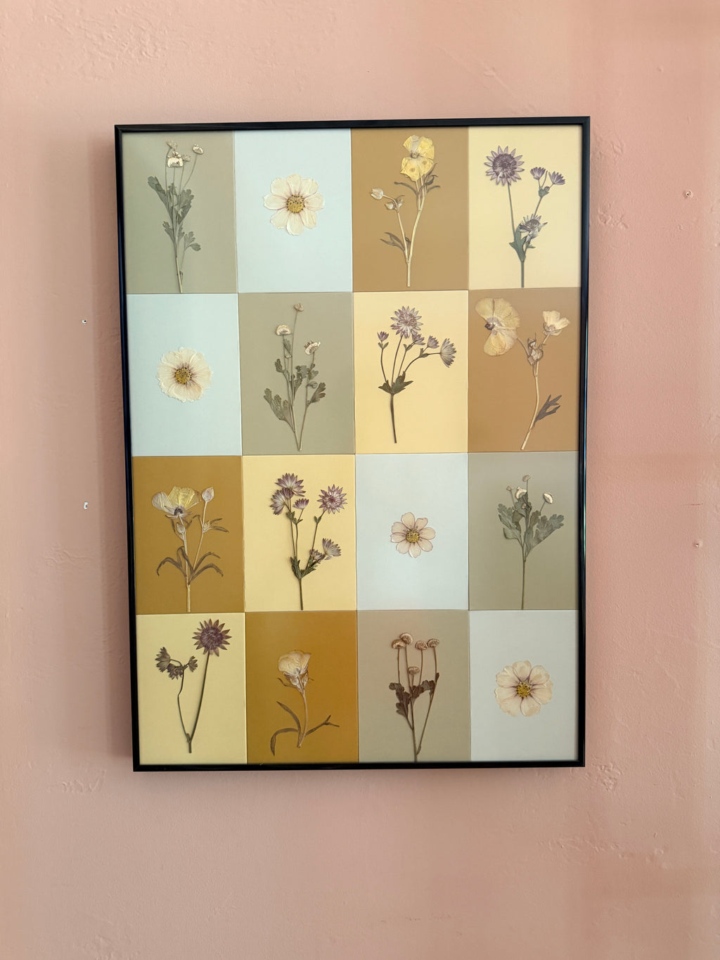 Mellow Yellow Checkerboard Framed