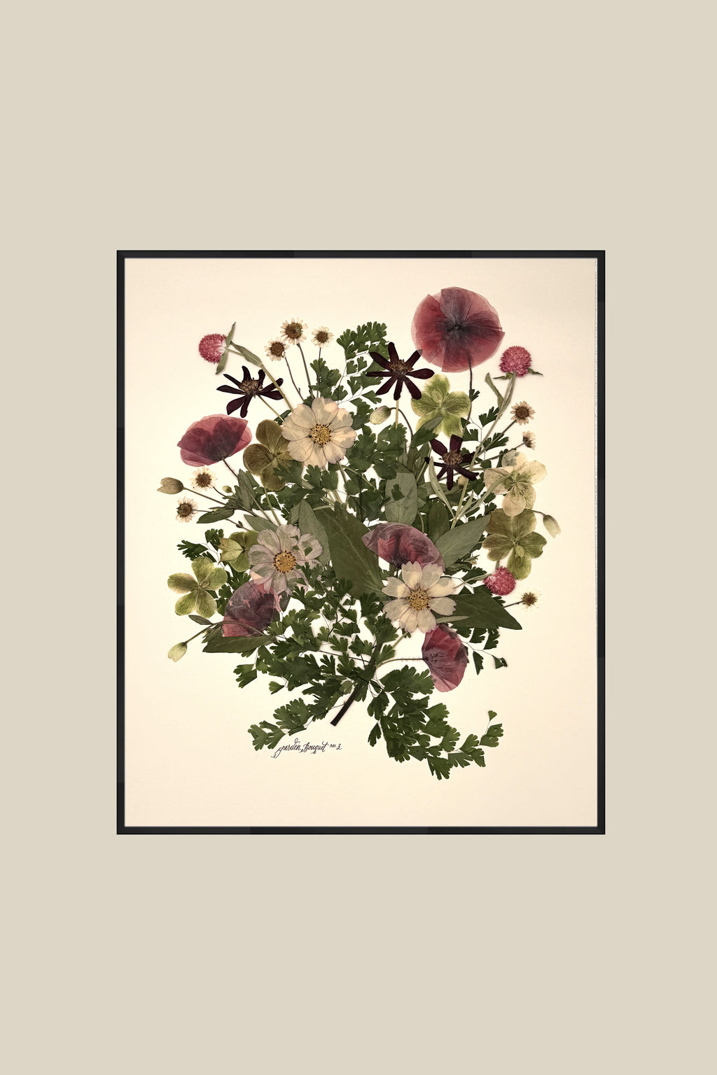 16x20 Framed Preserved Bouquet (from photo) with Metal Frame