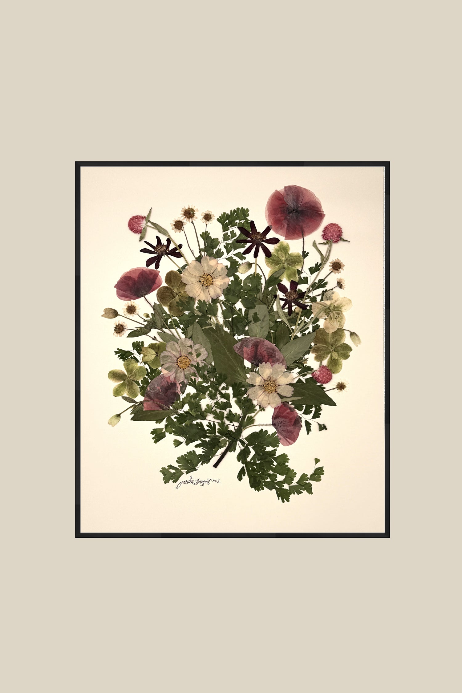 16x20 Framed Preserved Bouquet (from photo) with Metal Frame