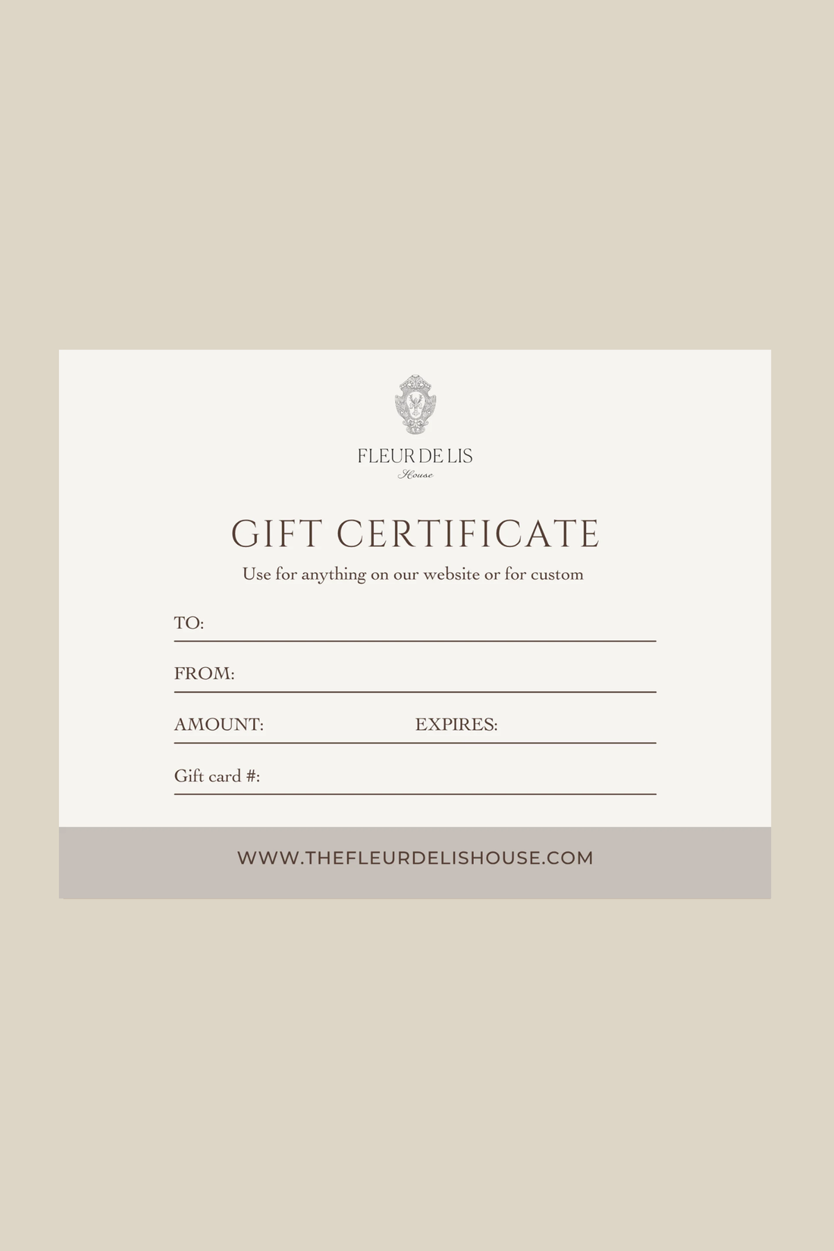 Fine Art GIFT CERTIFICATE
