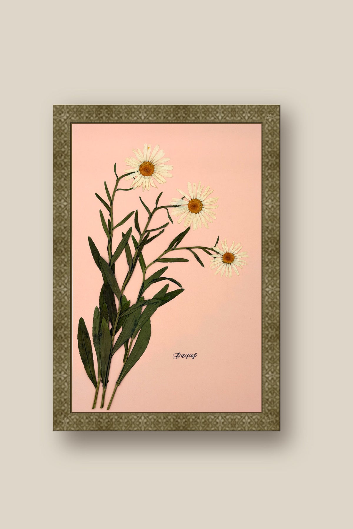 Daisies on Pink Framed