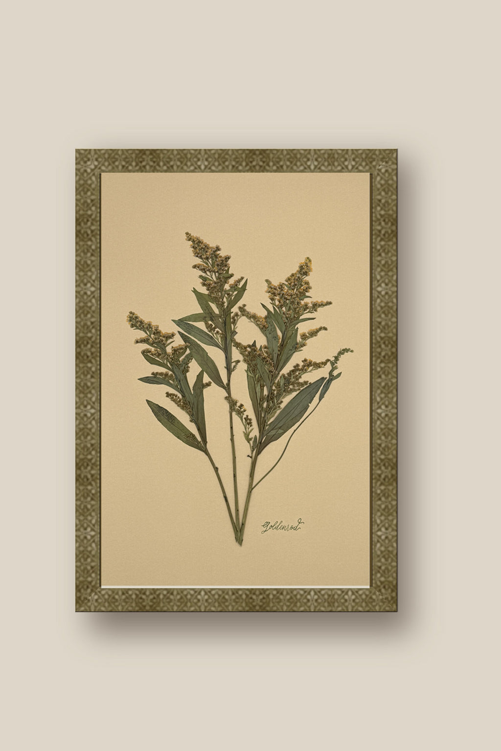 Goldenrod on Mustard Framed