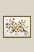 20x24 Framed + Matted Preserved Bouquet (from original fresh flower bouquet) Landscape Orientation with Wood Frame