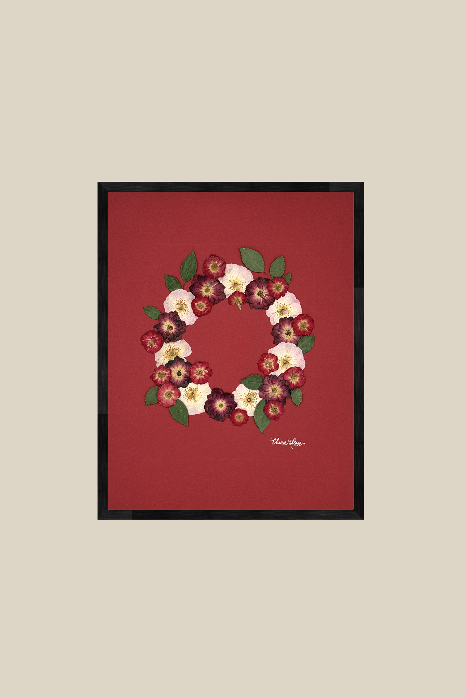 Rose Crown on Red