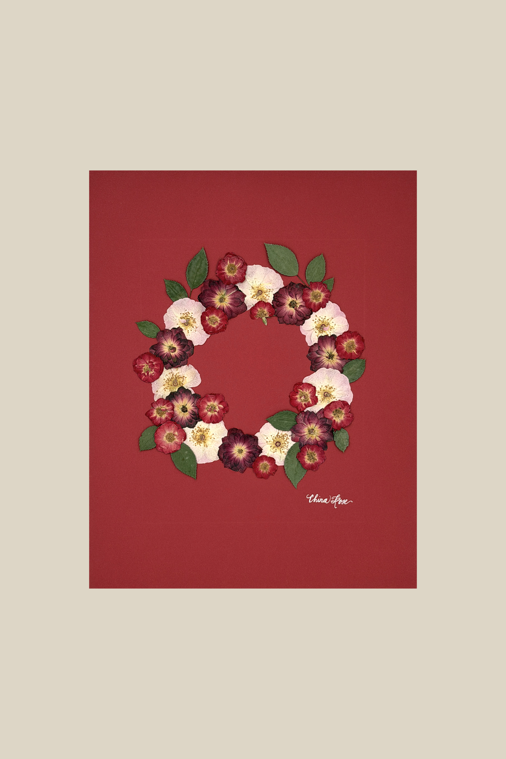 Rose Crown on Red