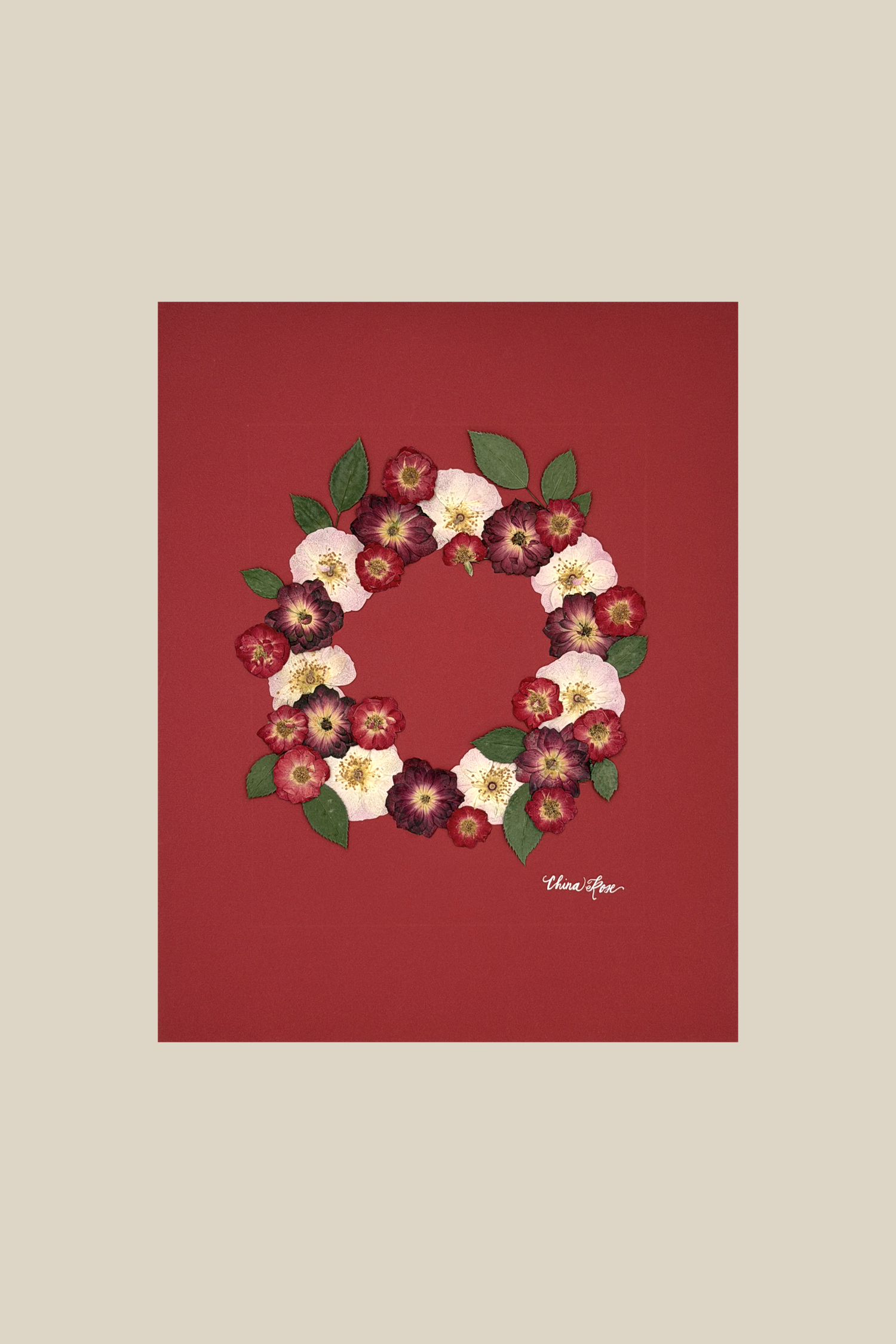 Rose Crown on Red