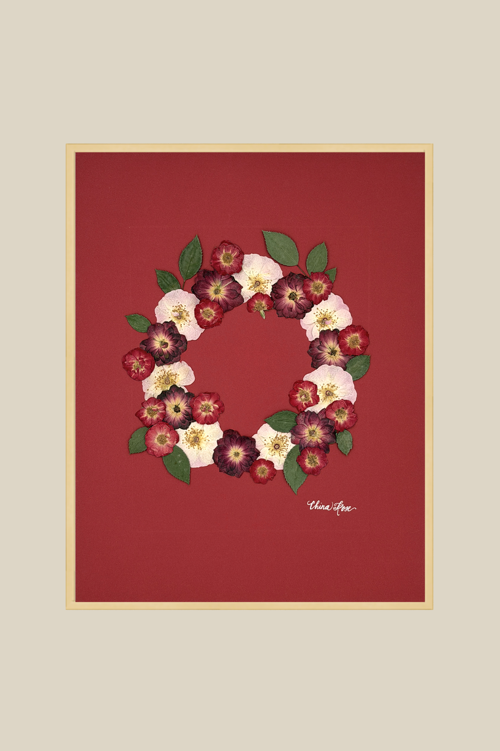 Rose Crown on Red