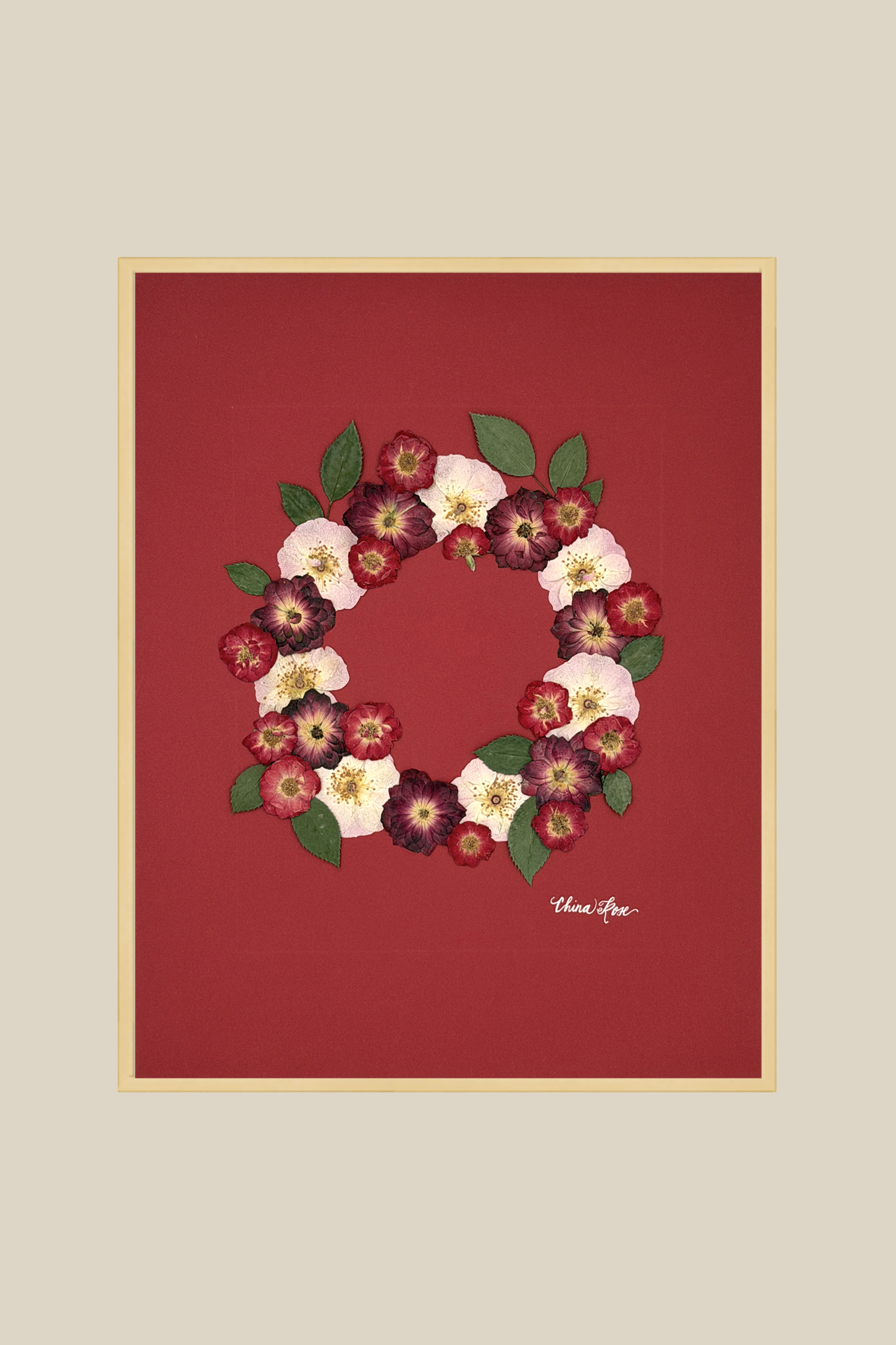 Rose Crown on Red