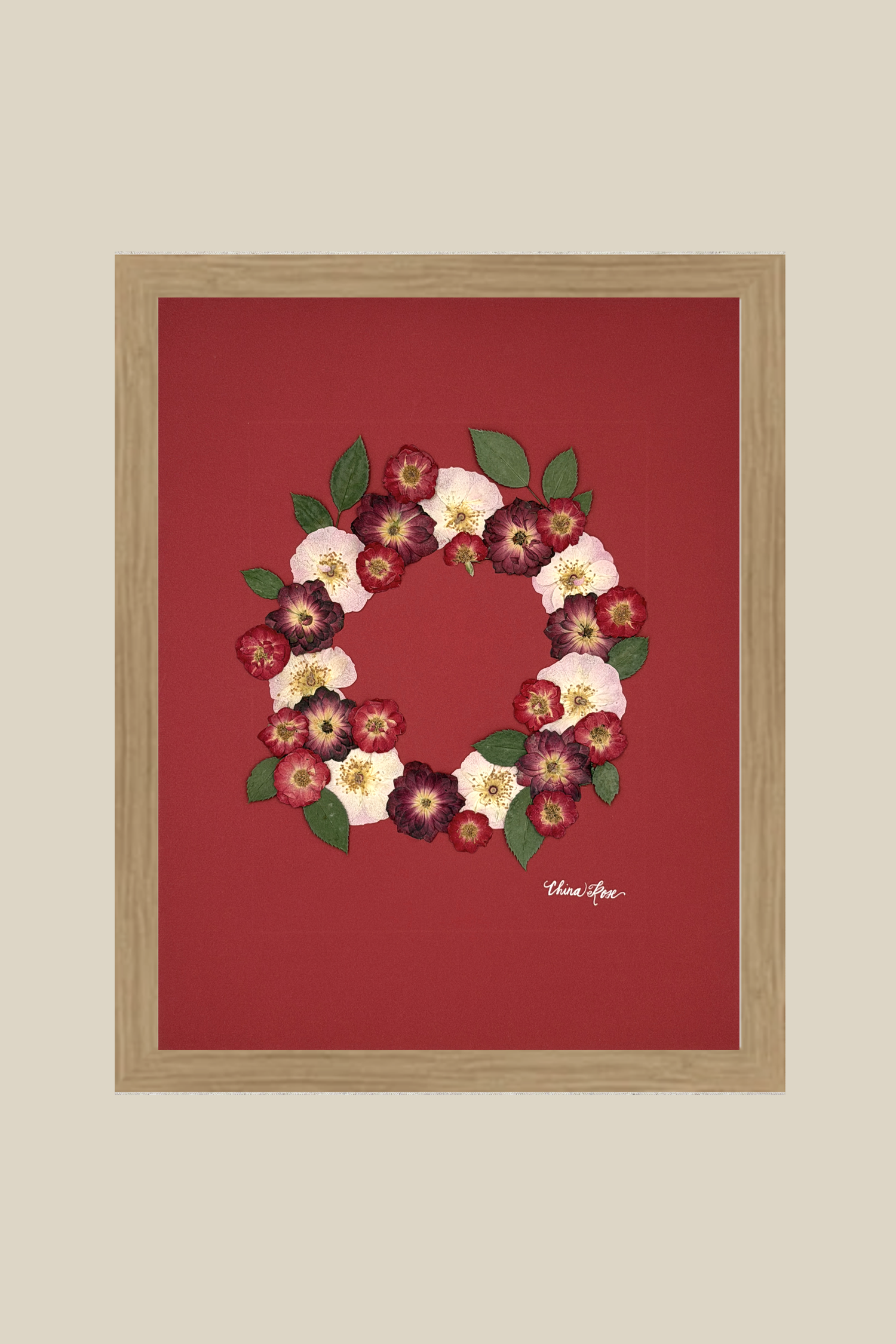 Rose Crown on Red