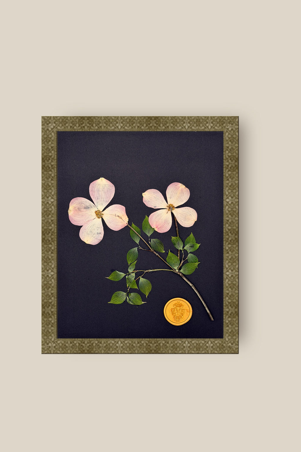 Dogwood on Black Framed