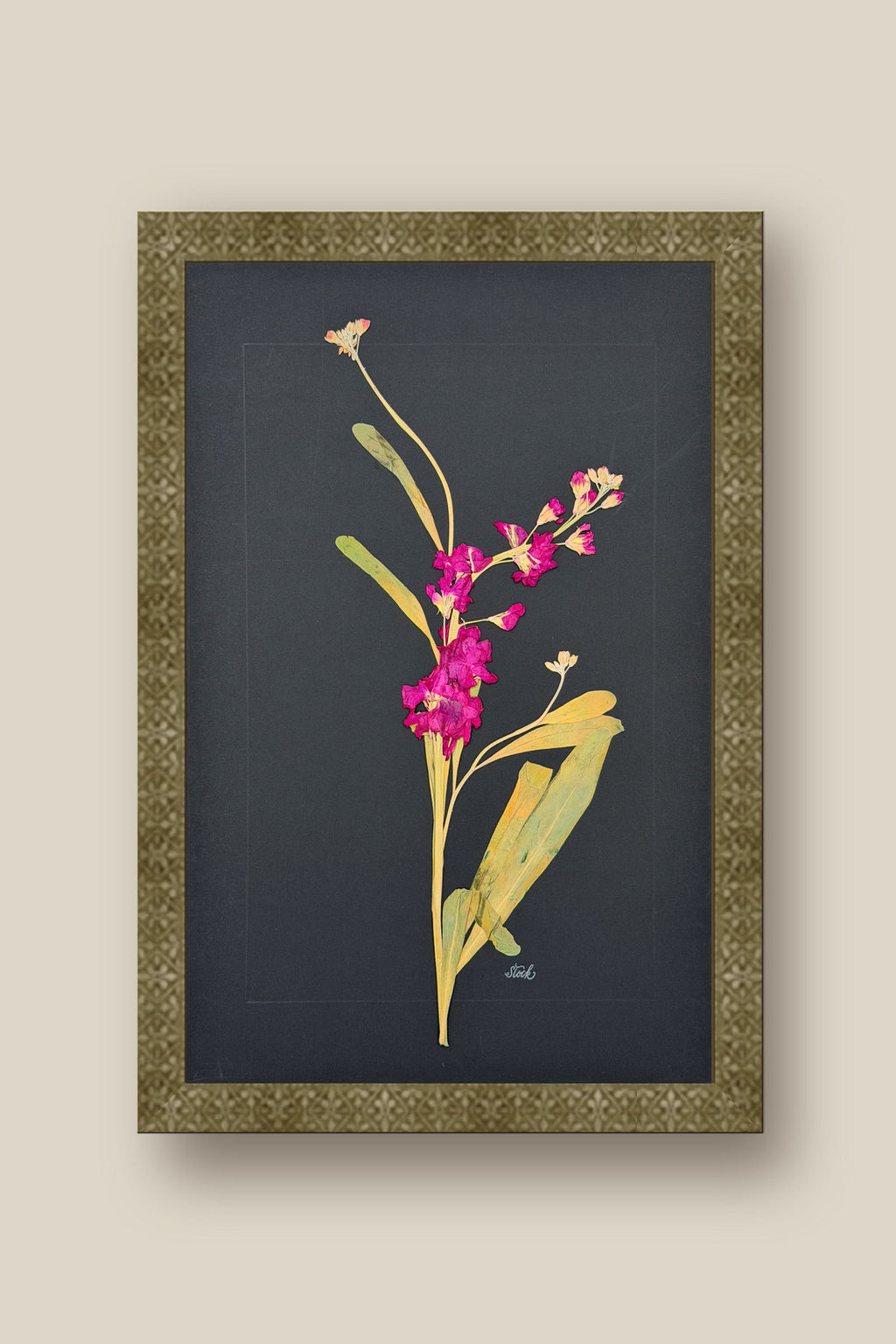 Stock on Black Framed in black