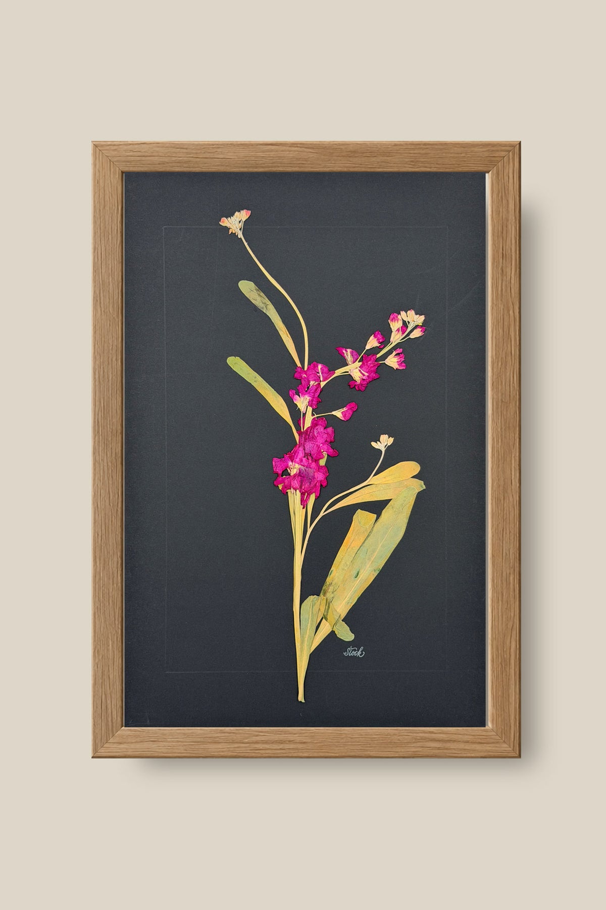 Stock on Black Framed in black
