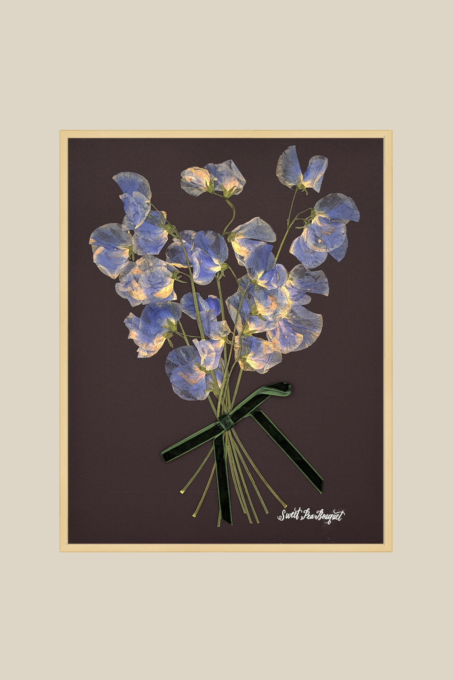 Sweet Pea Bouquet with Bow