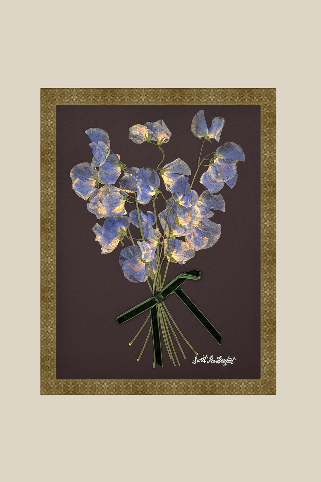 Sweet Pea Bouquet with Bow