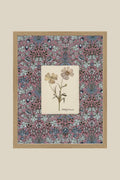 Framed Butterfly Ranunculus with William Morris Upholstered Mat