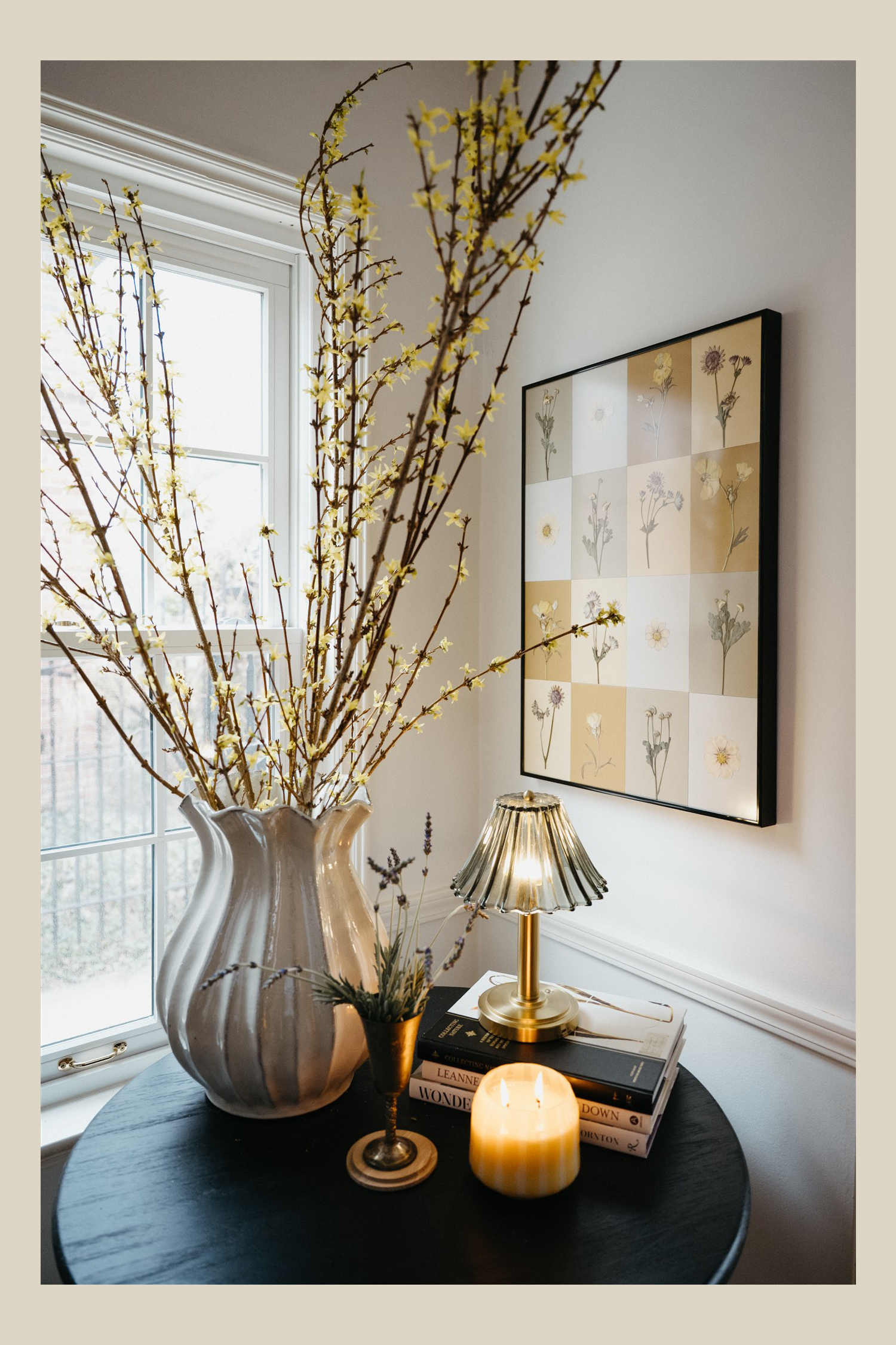 Mellow Yellow Checkerboard Framed